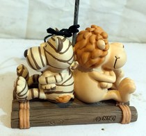 (Classic Explosion) Genuine German NICI jungle series pit clip lion tiger clay handmade