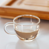 Xichen glass belt handle small tea cup heat-resistant glass small cup small wine cup tea cup tea cup Cup with handle small handle