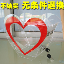  Merit box Love donation box Custom acrylic transparent lock charity public welfare donation box Voting medium