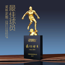 Golden Boot Award Crystal trophy custom lettering Metal trophy production custom football game activity award gifts