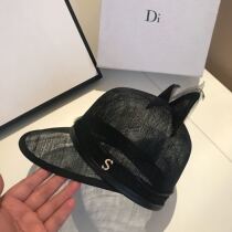 Paris Gulinaza with curved eaves Straw Hat sun hat children summer sunscreen beach hat tide cap