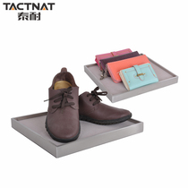 Shopping mall counter wallet display props shoe support bag stainless steel suede shoe rack display rack