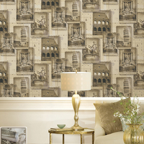 Foreign Roman Church architectural pattern David statue wallpaper Italian Renaissance style retro wallpaper