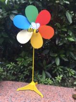 Six-color plastic windmill thickened multi-color childrens toys outdoor decoration wedding shooting props Rotating small windmill