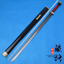  Longquan Tibetan Dragon sword Sword Ebony pure copper ganoderma lucidum pattern water pattern pattern Steel Han sword without blade