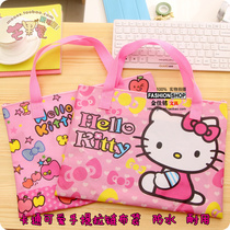 File bag A4 homework bag student special zipper cloth bag tote cartoon file bag zipper information bag storage bag