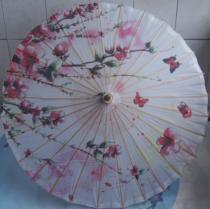 Lampshade umbrella) Decorative umbrella)rainproof sunscreen)Classical lamp umbrella)Retro decorative lamp umbrella)Peach pollen red