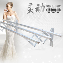 Balcony extendable drying rack Outdoor push-pull drying rack Folding drying rack Outdoor drying rack Drying rod