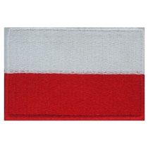 Polish flag armband cloth stickers embroidery label stickers Velcro custom embroidery