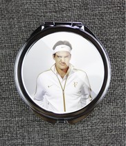 Portable make-up mirror custom Federer to picture Photos Carry-on mini-sided folding mirror for men and women 7213