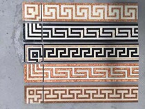 Gold-plated European-style wave line Living room floor tile floor kick angle line patchwork lace frame Fashion simple waveguide line waist line