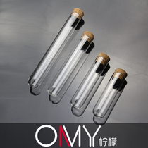 Glass tube with cork Flat mouth round bottom tube diameter 12 13 15 18 20 25 30mm High borosilicate