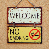 The Chaodian Retro Eurostyle Iron-listed Creative Home Decoration Goods Clothing Shop Hotel Wall listed personality Gate card