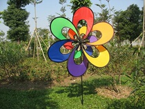 Dongguan Dongcheng Haihua 1 meter double-decker windmill outdoor set holiday decoration courtyard decoration