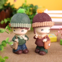 Birthday gift for boys and girls a pair of cute couple dolls decoration small dolls ornaments will go to the end other products