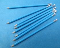 Blue pencil round with eraser head sharpened pencil log material hotel conference pencil HB core