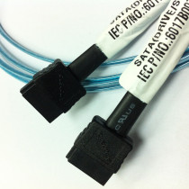  Amphenol Amphenol SATA3 0 6GB data cable on both sides straight head transparent blue 60CM