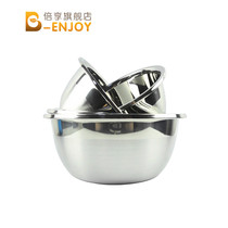 Enjoy deepening thick non-slip stainless steel Egg Bowl seasoning bowl kneading basin frosted