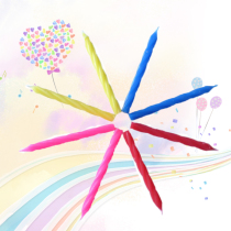 Cartoon lantern matching candle birthday candle colored candle flat candle small candle