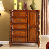 Meng Han American Solid Wood Fighting Cabinet American Contained Storage Cabinet Bucket Cabinet Bedroom Bucket Cabinet American Antique Solid Wood Hopper Cabinet