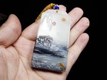 Xinjiang Hetian jade blue and white seed material sheep fat jade white jade pendant landscape brave pendant Buddha Guanyin brand Dragon brand