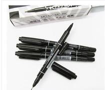 10 small double head oily marker Mark pen childrens painting Hook pen black marker pen fine head wholesale bag