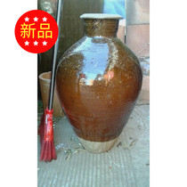  Yunnan Dali Bai ethnic characteristics handmade large earthen pottery jar Coarse pottery glaze Home hotel flower arrangement bottle wine jar