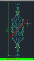 A section of European-style iron railing CAD facade cad drawing garden dwg drawing