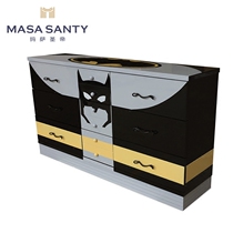 Minimalist modern Batman cockpit grey side cabinet Designer Decent Board Room Children Furniture Customised Small American Bedrooms