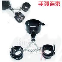 Sex-toned toys hand collar with chain cuffs men M women M dog posture SM alternative toys bundled handcuffs tuning equipment