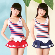 Clearance big child childrens swimsuit Beach sun protection Korean version of the girl one-piece skirt swimsuit Princess student swimsuit female