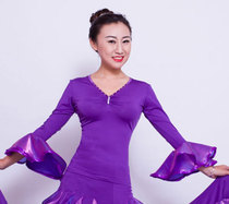 Modern dance National standard dance Tango ballroom dance Square dance Latin dance Long sleeve top flared sleeve top manufacturer