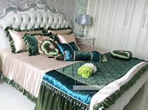 European luxury bedding imported Egyptian silk cotton bedding naked bed luxury model room high grade naked sleeping bedding