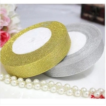 Gold and silver onion with gift packaging ribbon Christmas ribbon ribbon Ribbon Cake Box packaging decorative silk