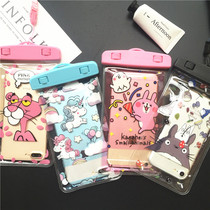 Naughty leopard unicorn cartoon mobile phone waterproof bag transparent Apple 8 7plus 6s X touch screen universal swimming