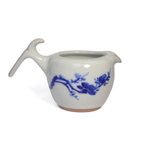 Taiwan ceramic artist Chen Mingqian hand-painted blue and white ice jade Gong cup Plum Ding fair cup open piece tea sea hand-made