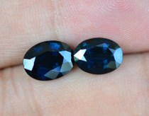 Natural sapphire bare stone 7*9mm vvs grade blue dark fire fire color can be made for womens ring special offer