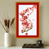 Cool breeze DMC cross stitch living room new Chinese style ZGF1080 plum blossom printing