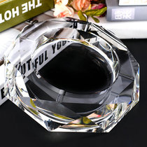 Fashion crystal glass ashtray creative personality home living room high-end large European trend custom LOGO