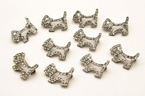 84 Platinum Year of the Dog Wangwang cute full diamond robot dog brooch