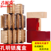 Ginny Rabbit Intellect Adult Toy Komming Lock Triple Open Great Magic Box Organ Box Secret Room Escape Prop Ruban Lock