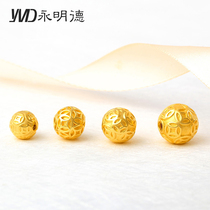 Yongmingde gold beads 3D hard gold foot Gold foot Gold 999 copper coin transfer bead bracelet road Road hand string male