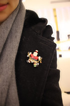 Western antique vintage Kids Santa send gifts personality drip glazed chest needle foreign trade jewelry orphan