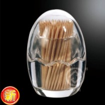 Plastic egg-shaped toothbox transparent egg-shaped high-grade toothpick cylinder toothpick Cup toothpick jar