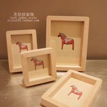 Crown European solid wood Modern simple creative combination image frame Image frame Photo frame Oak high-grade Trojan photo frame