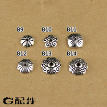 Special DIY handmade beaded necklace bracelet spacer 925 silver jewelry Silver accessories Petals Sterling silver flower holder spacer