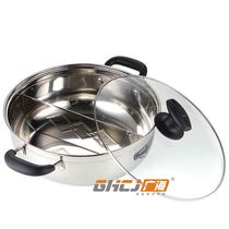 Guanghai Mandarin duck hot pot kitchen bully thick non-magnetic soup pot stainless steel induction cooker Universal Edge furnace dividing pot hot pot