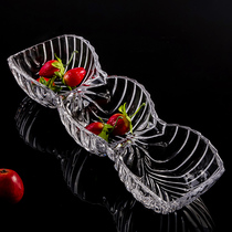 European creative candy plate dried fruit plate living room fruit plate crystal glass fruit Basin