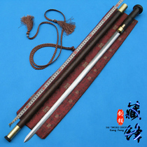  Longquan Tibetan dragon sword Sword Rosewood garlic head old man cane sword Cane sword with lock buckle unopened blade