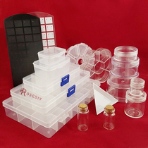 DIY handmade component box Plastic bottle finishing box Storage box Storage box Earring frame parts boxed bead bottle